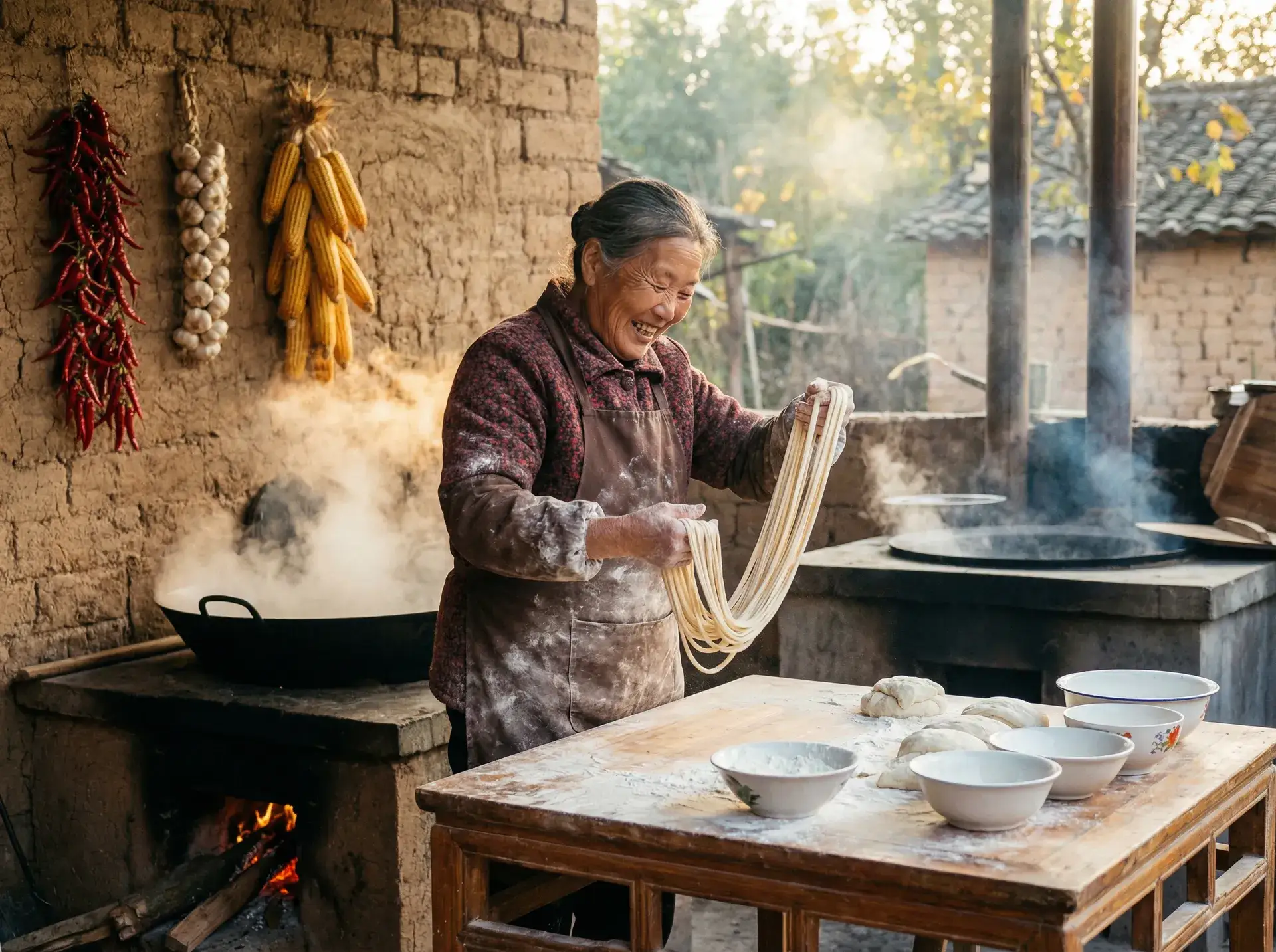 农家大嫂手擀面 - 龙凤茶楼网站 乡村美食